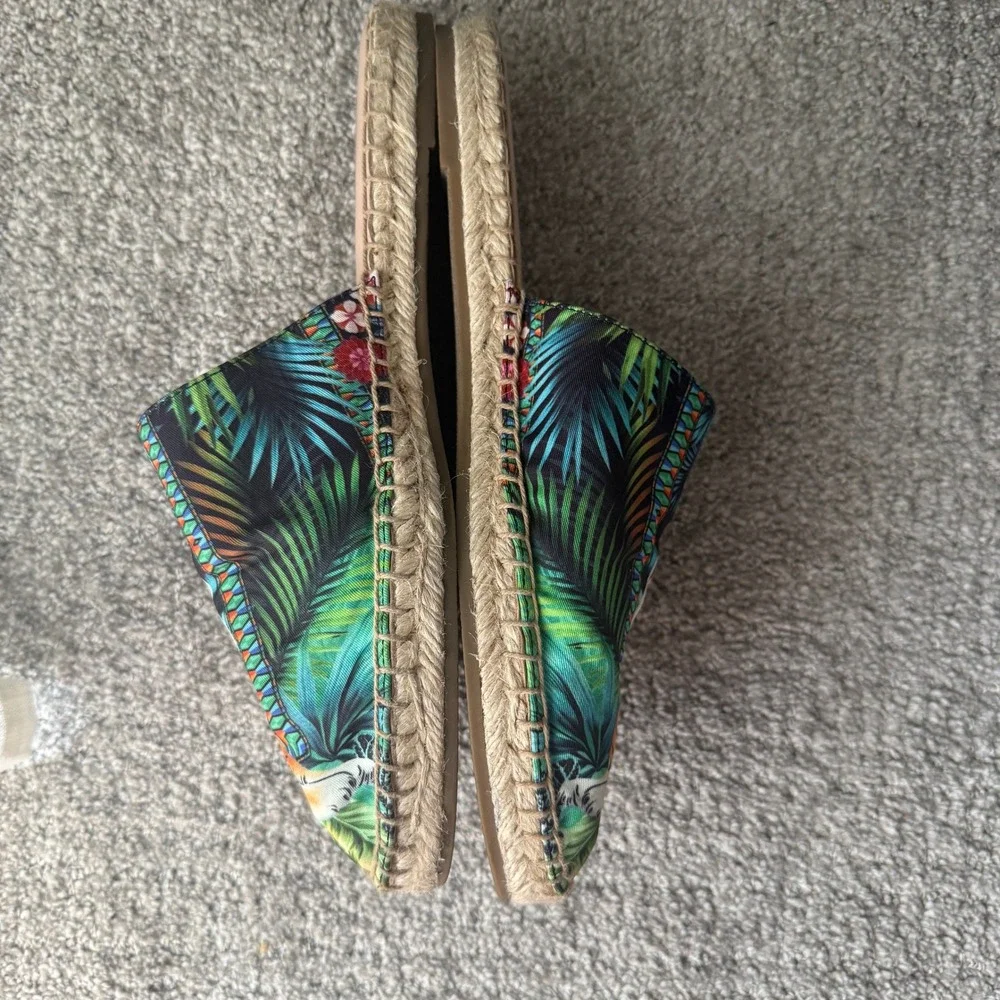 Johnny Was $198 Tigres Mule Espadrille Tiger Tropical Resort Jungle Maximal Sz 8